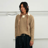 KREATE Waffle Knit Polo Sweater