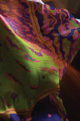 MASH UP ASIA Multicolor Cloudburst Full-Print Square Scarf
