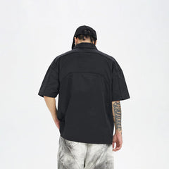 F2CE Spliced Metal Logo Half Shirt