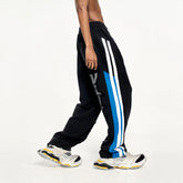 ULIPERY Asymmetric Striped LOGO Sweatpants