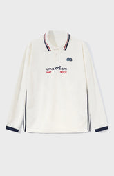 UMAMIISM Quick-Dry Striped Polo Long Sleeve Tee