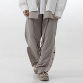 ERROR CODE ROBT Pleats Snap-Zip Side Sweatpants