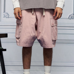 UNLIMITED MOTE Multi-Pocket Drawstring Cargo Shorts