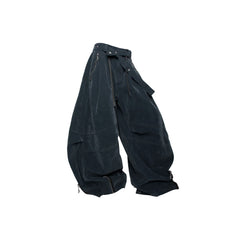 RELABEL Velour Zip-Hem Oversized Jeans