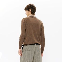 KREATE Double-Collar Wool-Blend Knit Polo
