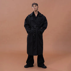 CLP Utility Belted Hooded Trench Coat