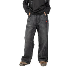 NERHI Classic Washed Straight-Leg Jeans