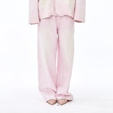 VANN VALRENCE Washed Beaded Double-Knee Trousers