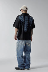 F2CE Distressed X-Ray Polo T-Shirt
