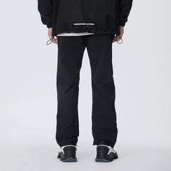 ENSHADOWER Side Zippers Crinkled Water-Proof Pants