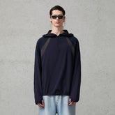 ORGANIC EMOTION Contrast Spliced Hooded Sorona Pullover Jacket