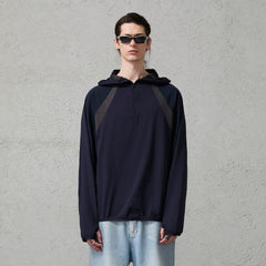 ORGANIC EMOTION Contrast Spliced Hooded Sorona Pullover Jacket