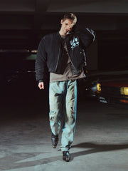 RICHILL Medal Graphic Cropped Bomber Jacket
