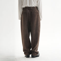 ORAL UTOPIA Pleated Oversized Tapered Pants