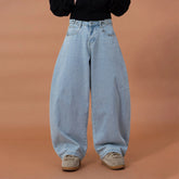 CLP Essential Washed Oversized Curved-Leg Jeans
