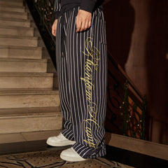 PHANTOMHUNTER Stripe Embroidered Studded Pants