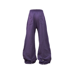 RELABEL Layered Multi-Zip Drawstring Sweatpants Purple