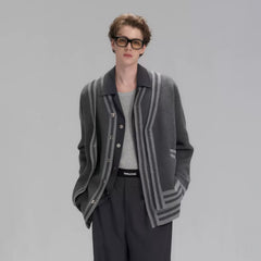 TIWILLTANG Layered Placket Knit Cardigan
