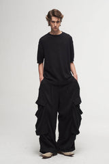 ILNya Nieternite Nifutur Draped Big-Pocket Wide-Leg Cargo Pants