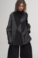 ILNya Nieternite Nifutur Asymmetrical Spliced Shirt