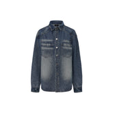 VANN VALRENCE Washed Diamond Denim Shirt Jacket