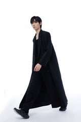 TUIMU Double-Breasted Maxi Trench Coat