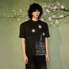 JIECHI Starry Castle Embellished T-Shirt
