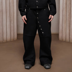 DND4DES Asym Buttoned Wool-Blend Oversized Pants