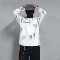 LUUUCAM Fragmented Life Distressed Brushstroke Tee