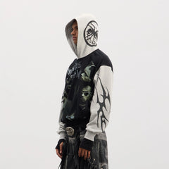 DND4DES Rockstar Full-Print Contrast Hoodie