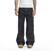DND4DES Embroidered Snake Double Knee Jeans