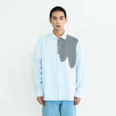 WIID Stripes Asymmetrical Patch Shirt