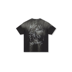 BONELESS Graffiti Distressed Washed T-Shirt