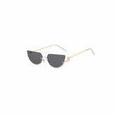 DAMAGE ASIA Semi-Oval Half-Rim Curved Frame Glasses