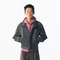 1997 POSTOFFICE Star Patch Studded Cropped Jacket