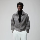 OPICLOTH Gradient Oversized Knit Zip-Up Cardigan