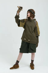 ERROR CODE ROBOT Detachable Sleeve Layered Utility Long-Sleeve Tee