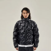 BONELESS High Collar Embossed Down Jacket