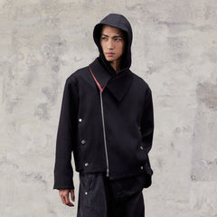 ALVNG AR ANTS Asymmetric Dual-Zip Layered Collar Jacket
