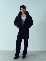 KADAKADA Devil Horn Glossy Down Cropped Puffer