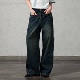 ORGANIC EMOTION Big-Pocket Paneled Wide-Leg Jeans