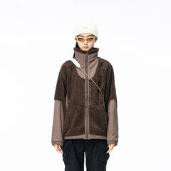 ENSHADOWER Spliced High-Collar Fleece Jacket