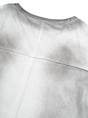 FLYERRER Washed Gradient Cross-Panel Raw-Edge Long-Sleeve Tee