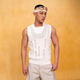 CLP Cut-Out Distressed Knitted Tank Top
