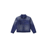 LUUUCAM Classic Distressed Washed Denim Jacket
