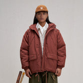UNLIMITED MOTE Patchwork-Elbow Padded Utility Parka