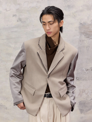 ALVNG AR ANTS Essential Sheen Spliced Blazer