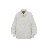 RELABEL Studded Detachable Scarf Shirt White