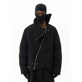 7440 37 1 Asymmetrical Zip High Neck Jacket