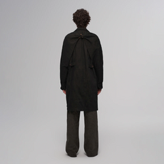 ILNya Nieternite Nifutur Knotted Cape-Back Linen-Blend Trench